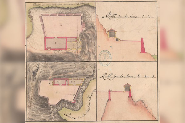 Plano del Fuerte de San Fernando. Imagen cortesía: Álvaro Ospino Valiente, arquitecto e historiador.