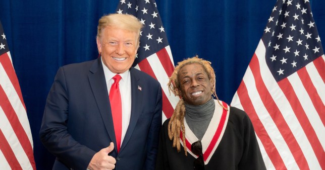 Donald Trump junto al rapero Lil Wayne.