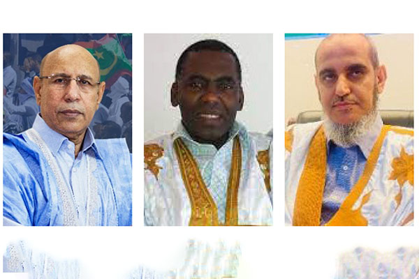 Mohamed Ould Ghazouani, Biram Abeid Dah  y Hamadi Ould Sid’el Moctar, candidato presidencial. Foto de internet Cridem