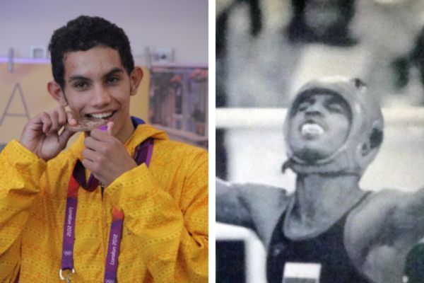Óscar Muñoz y Jorge Eliécer Julio, medallistas olímpicos del departamento de Magdalena. Fotos del Comité Olímpico Colombiano.