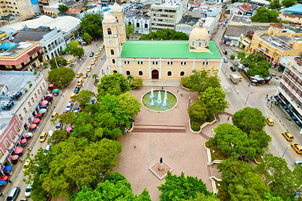 Parque ‘Santander’ en Sincelejo, capital del departamento de Sucre. Foto gobernación de Sucre