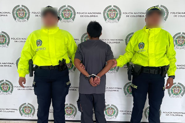 Tras la captura, el adolescente fue dejado a disposición de la Fiscalía. Foto archivo Policía Nacional/referencia  