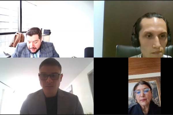 Pantallazos de la audiencia de juicio contra Caicedo que inició el pasado lunes por corrupción en los puestos de Salud del Distrito.