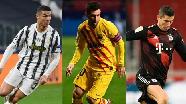 Cristiano Ronaldo, Lionel Messi y el polaco Robert Lesandowski son los tres finalistas al premio The Best de la FIFA 2020.