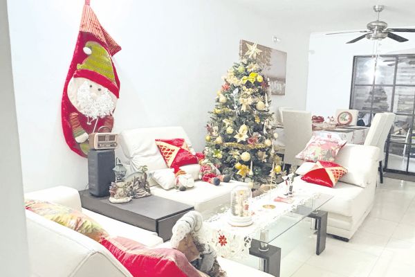 En plena noche, las luces multicolores engalanan la fachada de las casas. Foto derechos reservados EL INFORMADOR.