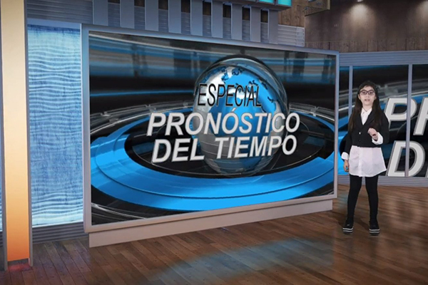  “Las escuelas han sido cerradas por el excesivo calor, los incendios han quemado ciudades enteras y las inundaciones han dejado todo mojado y horrible”... sería parte de la información del tiempo que ofrecerán “niños y niñas del tiempo”,  los “meteorólogos del futuro” en una campaña que pinta los efectos de la crisis climática en 2050 y que cuenta con el apoyo del Programa de las Naciones Unidas para el Desarrollo, Pnud y la Organización Meteorológica Mundial, Omm, la agencia climática de la ONU. (Foto EFE Verde)