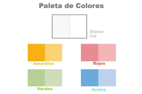 Paleta de colores recomendada para las fachadas del Centro Histórico.