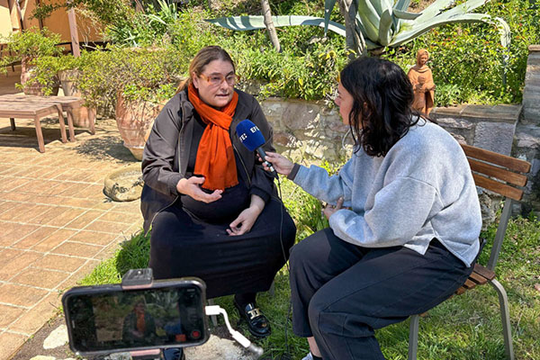 Antonia Salzano madre de Carlo Acutis,quien ayer fue canonizado en el Vaticano convirtiéndose en el primer santo milenial.EFE/ Cristina Cabrejas