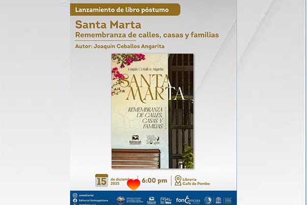 Portada del libro ‘Santa Marta: Remembranza de calles, casas y familias’. Foto cortesía 