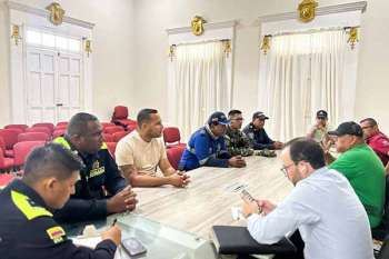 Autoridades administrativas del municipio de Ciénaga reunidas con comandantes de la fuerza pública en función de la seguridad en las festividades del Caimán Cienaguero. Foto Alcaldía de CiénagaAutoridades administrativas del municipio de Ciénaga reunidas con comandantes de la fuerza pública en función de la seguridad en las festividades del Caimán Cienaguero. Foto Alcaldía de Ciénaga